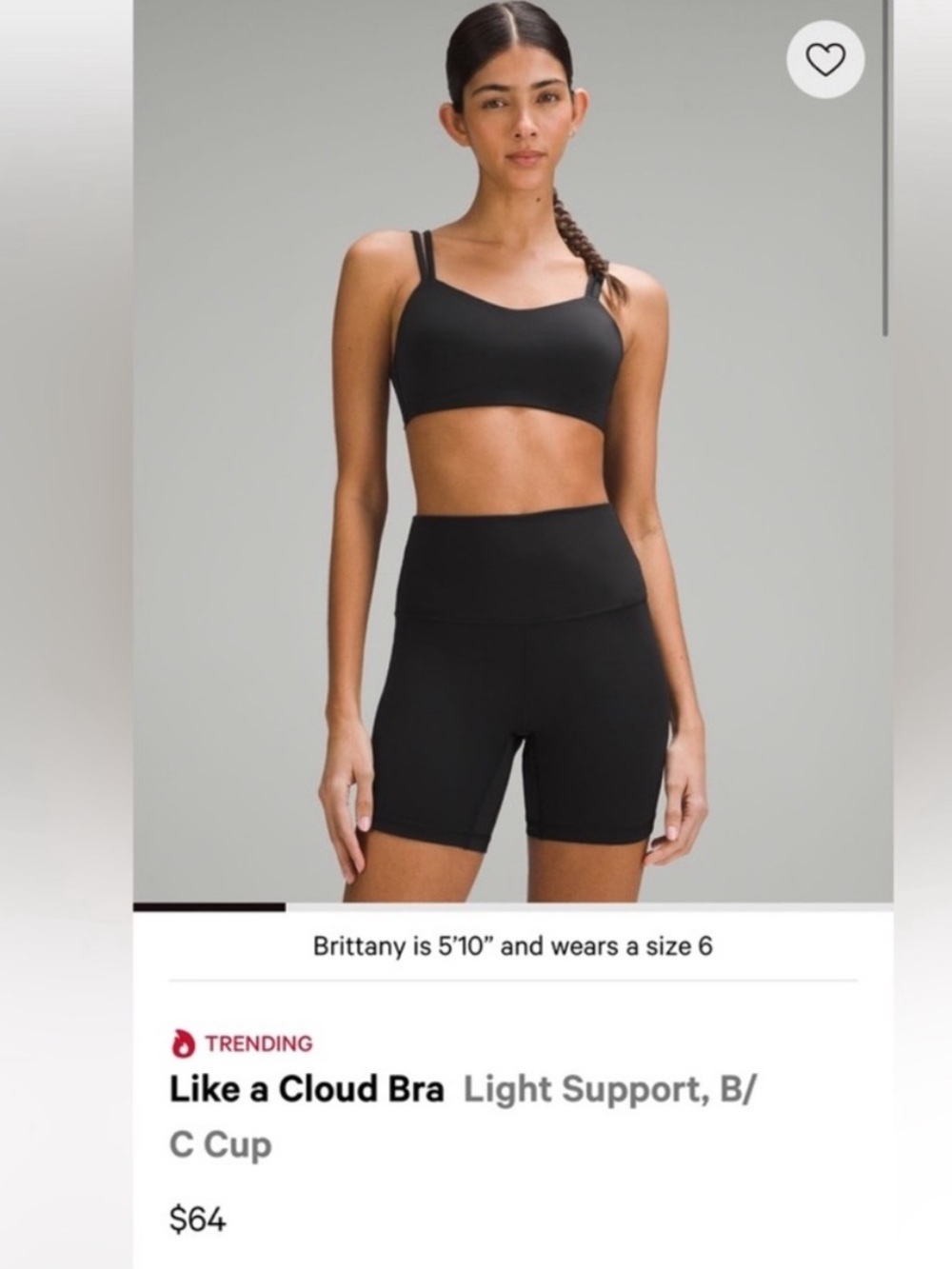 Lululemon Like a Cloud Bra - Black size 8